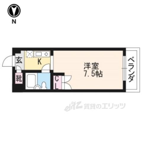 TATSUMIYAビル(1K/2階)の間取り写真