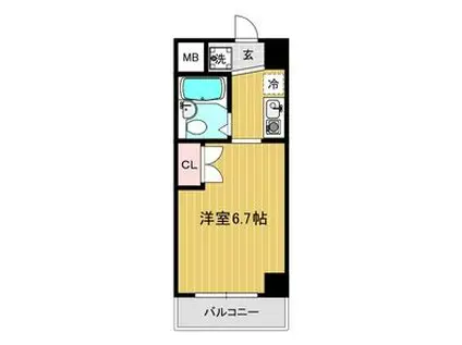 リアライズ伝馬(1K/4階)の間取り写真