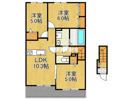 アビテ市ヶ谷五番町 (ワンルーム/5階)の間取り写真