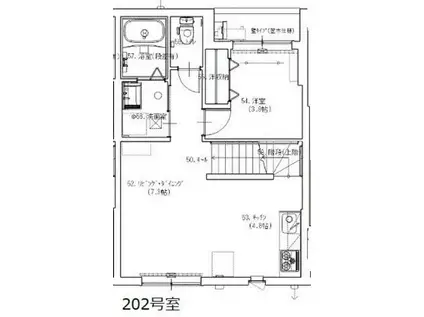 セレーノ祐天寺(1LDK/2階)の間取り写真