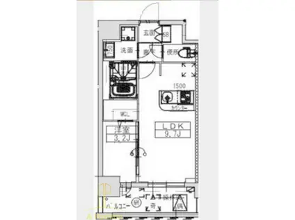 ミラージュパレス大阪ドームPROSUPER(1LDK/3階)の間取り写真