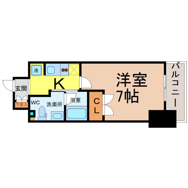 レジディア鶴舞(1K/10階)の間取り写真