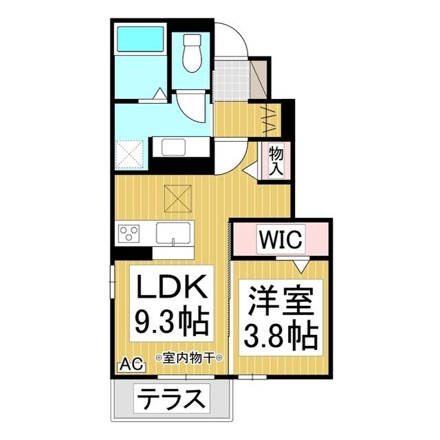 ベルファイン(1LDK/1階)の間取り写真