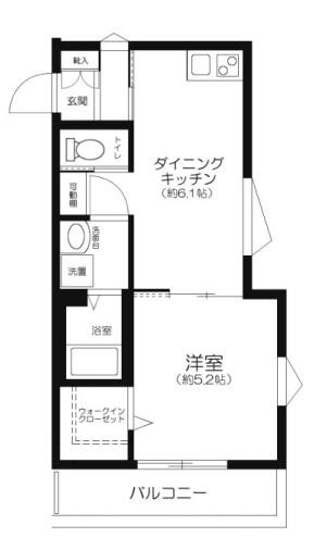 コンフォート川口(1DK/3階)の間取り写真