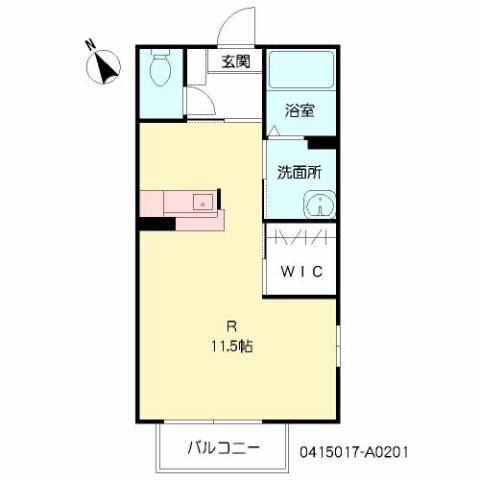 サンシャイン・U I棟(ワンルーム/2階)の間取り写真