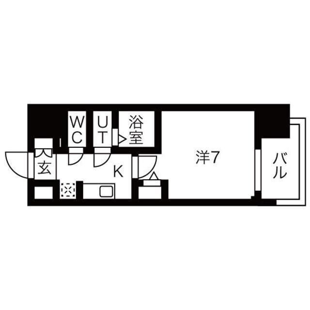 ファステートNAGOYA今池バレンシア(1K/12階)の間取り写真