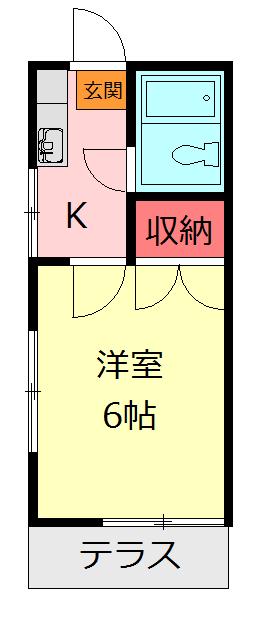 第2メゾン加島(1K/2階)の間取り写真