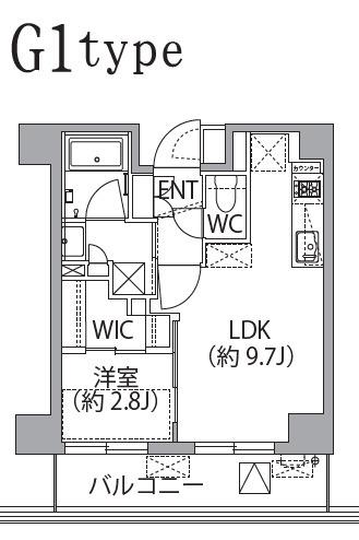 レスピール蓮根(1LDK/2階)の間取り写真