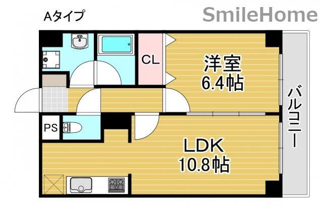 プランドール(1LDK/2階)の間取り写真