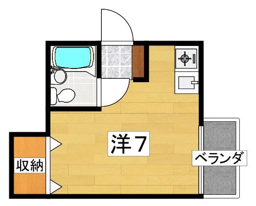 コーポハニワ池田(ワンルーム/1階)の間取り写真