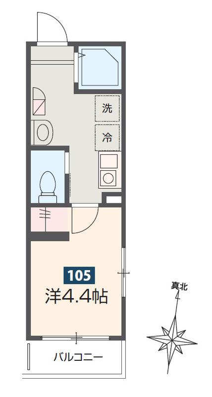 カーサ・メロディア 旧MELDIA大泉学園(1K/1階)の間取り写真