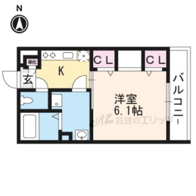 リブリ末広(1K/2階)の間取り写真