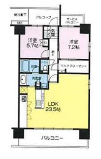 ファーミンスペリオ加古川(3LDK/8階)の間取り写真