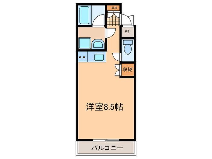 コーポフジヤ(ワンルーム/2階)の間取り写真