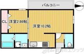 プリヴェ江坂(1LDK/1階)の間取り写真