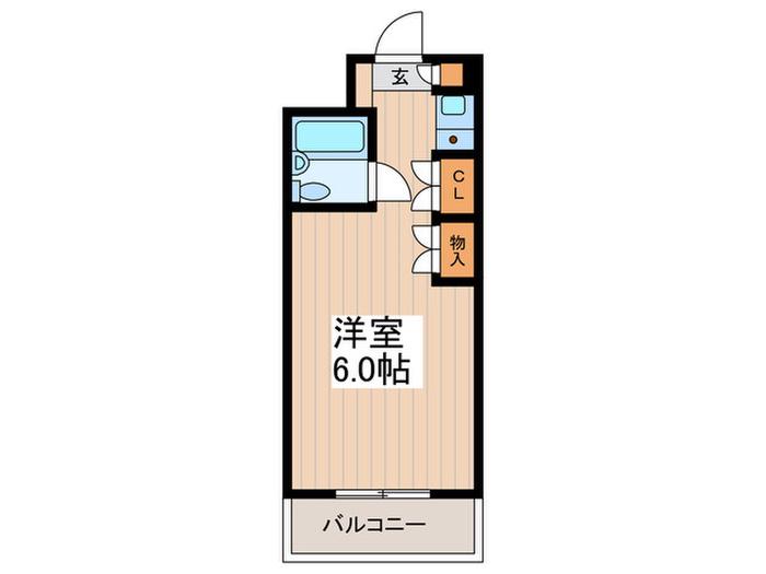 ジュネス(ワンルーム/3階)の間取り写真