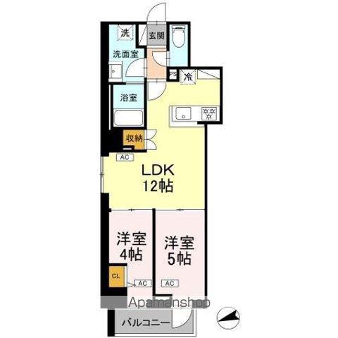 ロイジェント南池袋(2LDK/5階)の間取り写真
