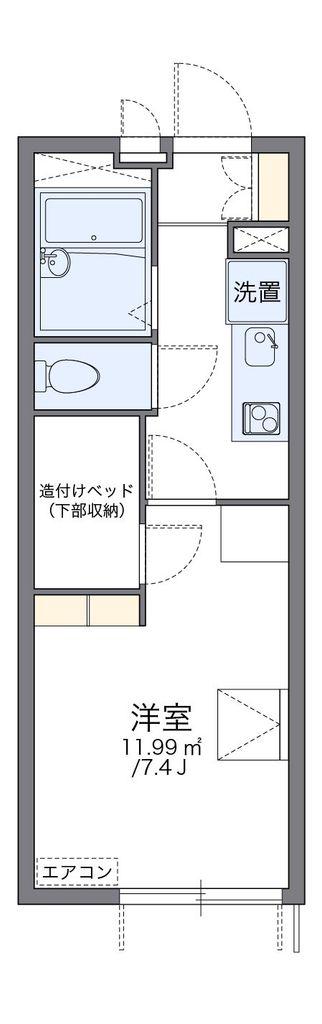 レオパレスキルシュバウム(1K/1階)の間取り写真