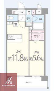 アルバグランデ M(1LDK/4階)の間取り写真