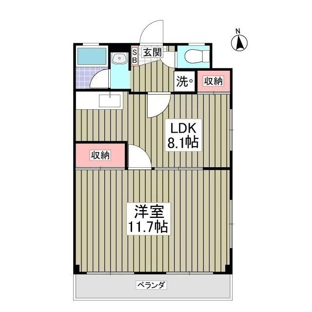 サンシャイン今宮(1LDK/1階)の間取り写真