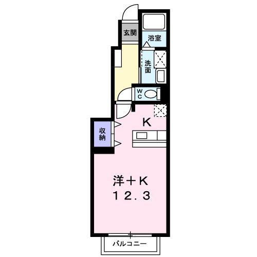 ウッディーコートIII(1K/1階)の間取り写真