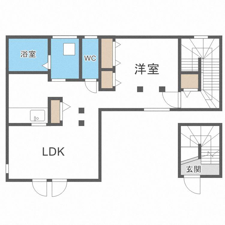 カーサ インディゴ(1LDK/2階)の間取り写真