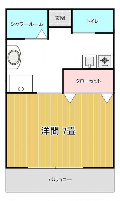 グリーンハイツ(1K/2階)の間取り写真