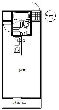 ライオンズプラザ南太田(ワンルーム/3階)の間取り写真