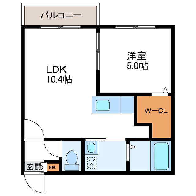 ROSE WOOD ローズウッド(1LDK/5階)の間取り写真