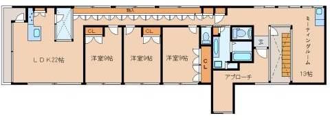TOKIMEKIビル(4LDK/4階)の間取り写真