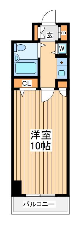 ライオンズマンション座間第2(1K/3階)の間取り写真