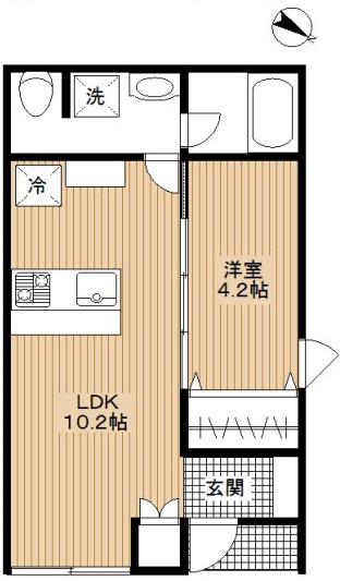 小山台2丁目アパートメント(1LDK/1階)の間取り写真