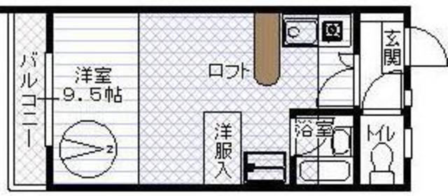 アイビーハウス(ワンルーム/2階)の間取り写真