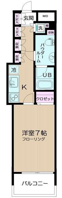 日神デュオステージ横濱マリンスクエア(1K/4階)の間取り写真