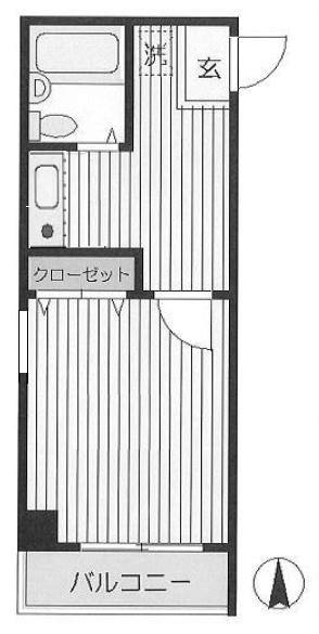 アストラル(1K/2階)の間取り写真
