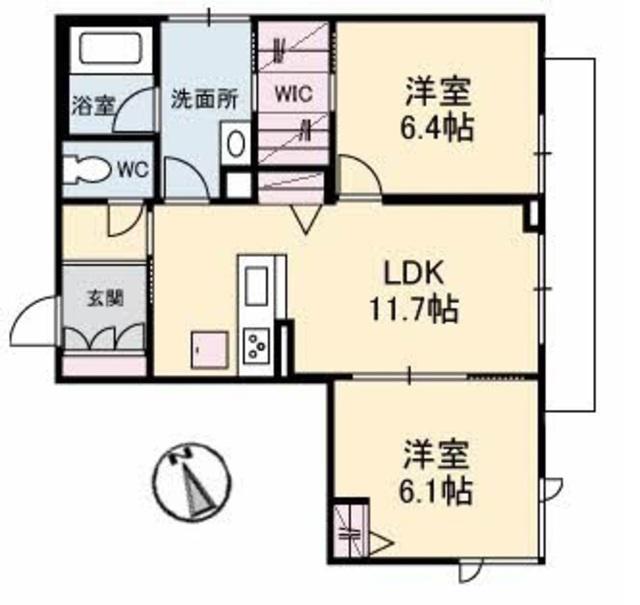 ファボーレ神田(2LDK/1階)の間取り写真