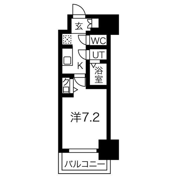 アドバンス名古屋モクシー(1K/5階)の間取り写真