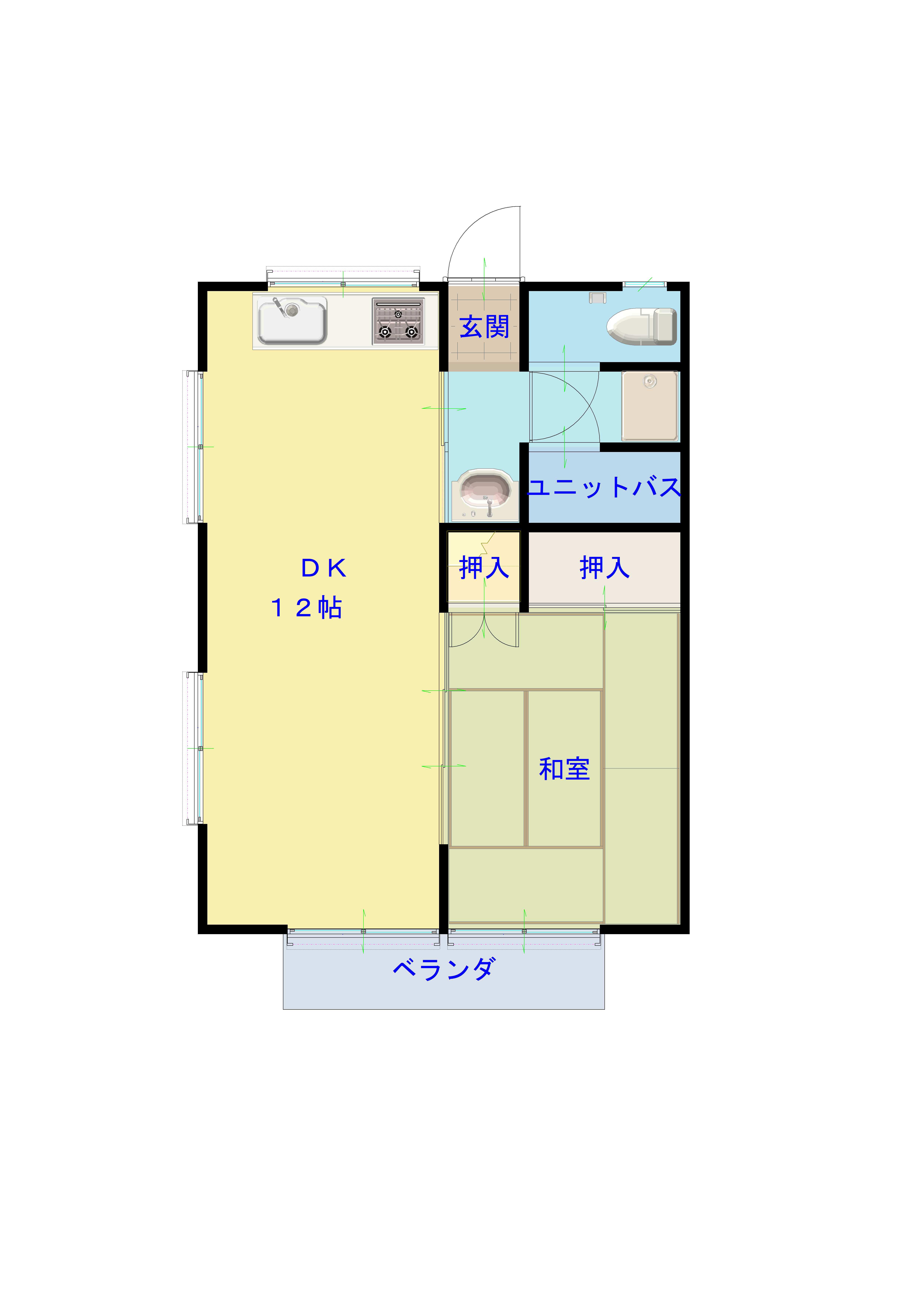 マーガレットハウス(1LDK/2階)の間取り写真