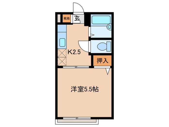 ハイツヴィクトリア(1K/2階)の間取り写真