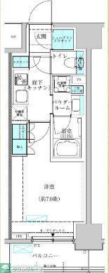 ヴィークブライト蔵前(1K/14階)の間取り写真
