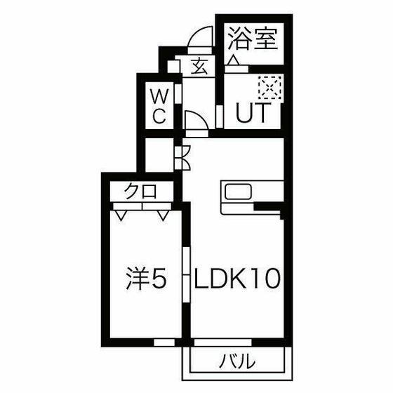 GRAND PARACE十二丁目 II 105(1LDK/1階)の間取り写真