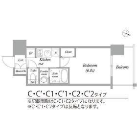 エステムコート大阪ウエストII(1K/3階)の間取り写真