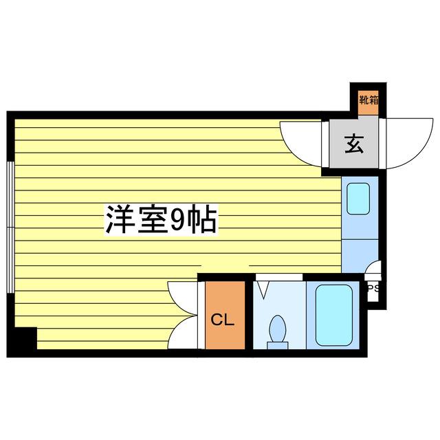 グラムール南平岸(ワンルーム/4階)の間取り写真