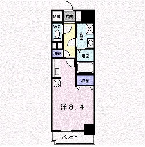 ワイズフラット(ワンルーム/5階)の間取り写真