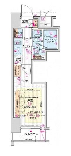エステムプラザ愛宕虎ノ門レジデンス(1K/7階)の間取り写真