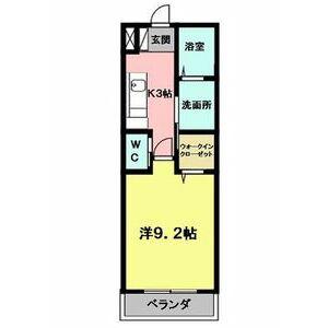 アルフォレスト折立(ワンルーム/3階)の間取り写真