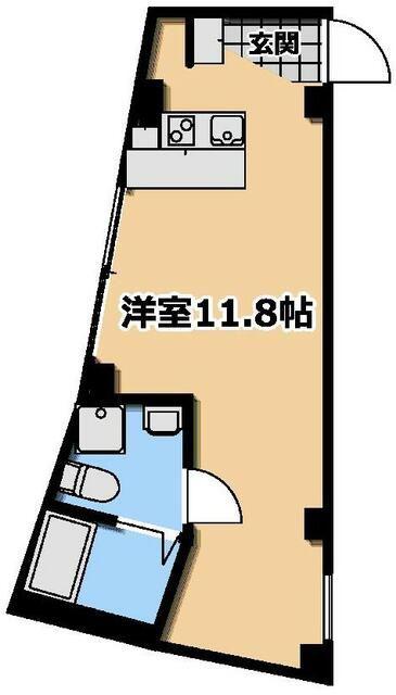 TRIAS S(ワンルーム/2階)の間取り写真