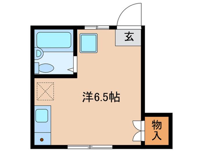 IKフラット3(ワンルーム/1階)の間取り写真