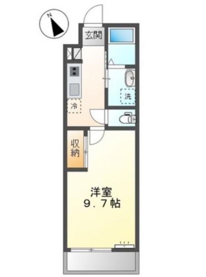 ラディッシュ(1K/2階)の間取り写真