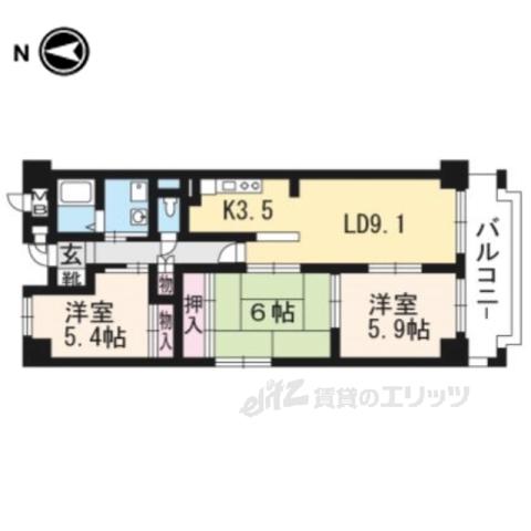アネックス(3LDK/8階)の間取り写真